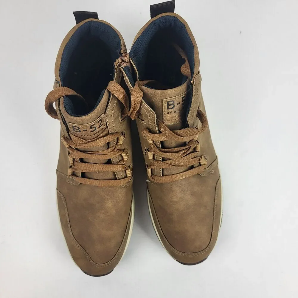 Bullboxer B-52 Dell Lace Up Casual Sneaker Boot Side zip Brown Size 10